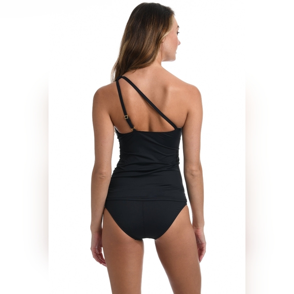 NWT La Blanca One Shoulder Keyhole Tankini Top Size 8 - Picture 2 of 4